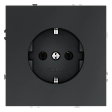 Изображение Розетка встраиваемая VOLTUM S70 с заземлением 16А (графит)